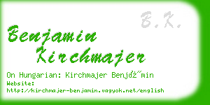 benjamin kirchmajer business card